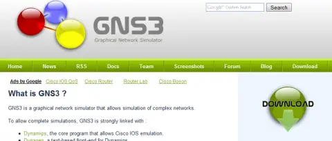 pagina gns3